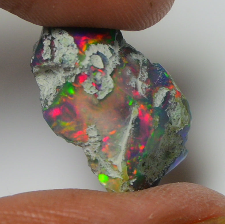 Black Opal Weight: 7.00 Carats | Natural Black Ethiopian Opal Rough - Ready for Cutting & Jewelry