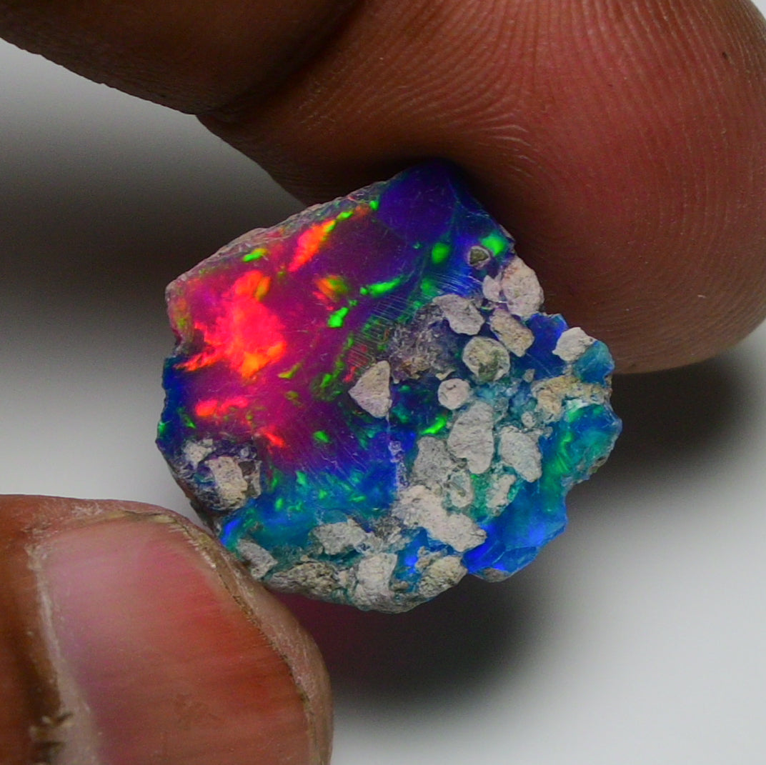 Very Rare Bi-Color Opal Rough 6.30 Cts Natural Ethiopian Opal Raw Jewelry Grade