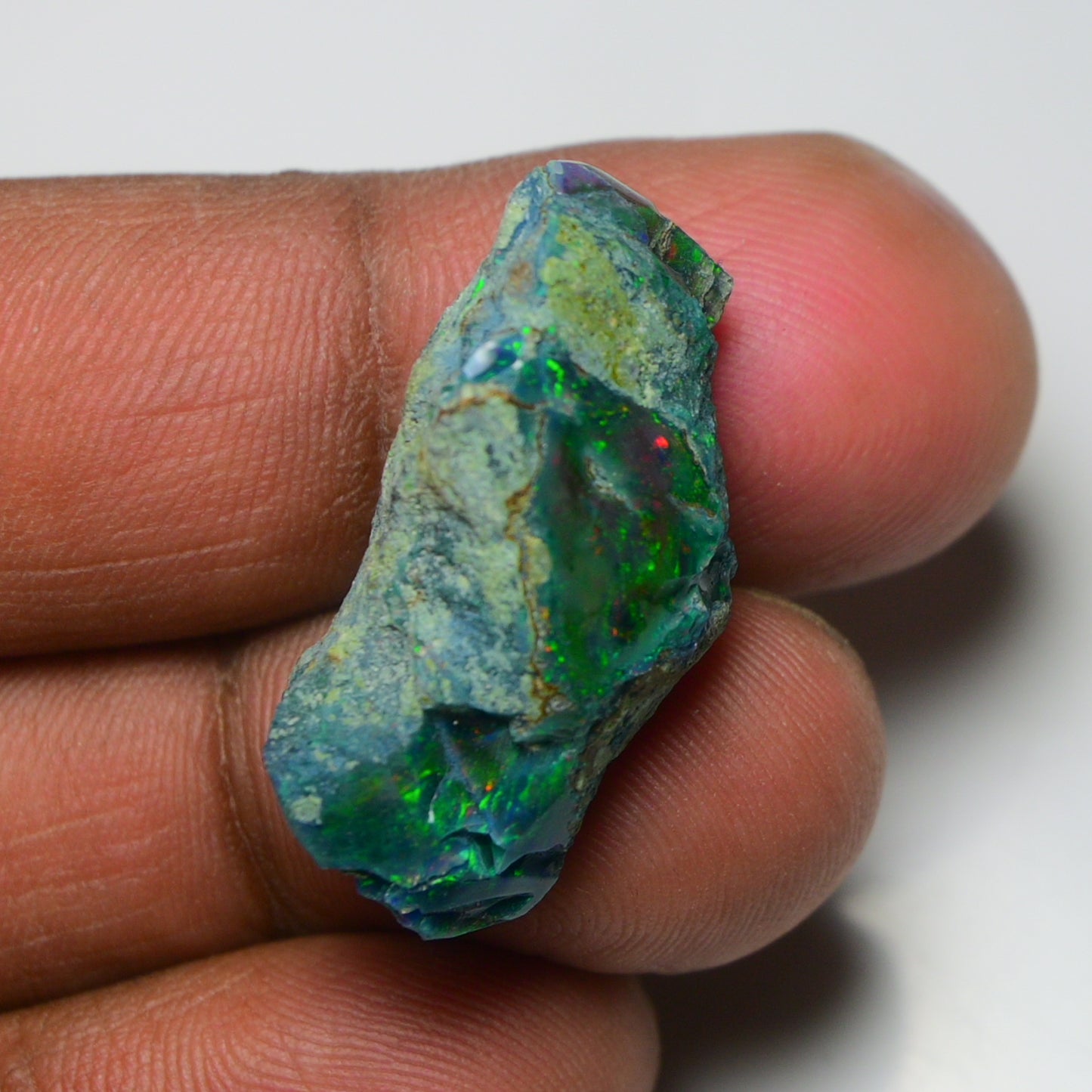 Rare Black Opal 20.75 Carats | Natural Black Ethiopian Opal Rough - Ready for Cutting & Jewelry!