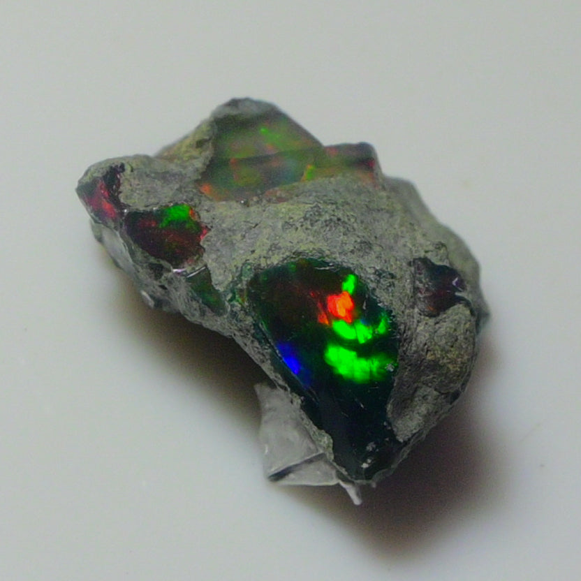 Black Opal Weight: 26.30  Carats | Natural Black Ethiopian Opal Rough - Ready for Cutting & Jewelry