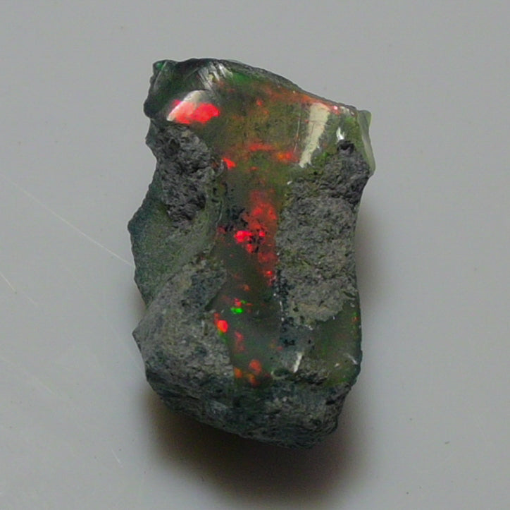 Black Opal Weight: 24.45  Carats | Natural Black Ethiopian Opal Rough - Ready for Cutting & Jewelry