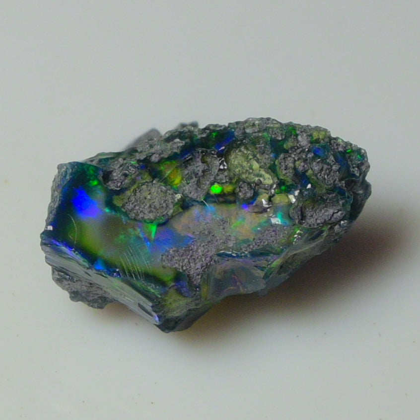 Black Opal Weight: 12.50  Carats | Natural Black Ethiopian Opal Rough - Ready for Cutting & Jewelry