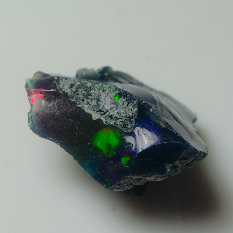 Black Opal Weight: 14.00  Carats | Natural Black Ethiopian Opal Rough - Ready for Cutting & Jewelry