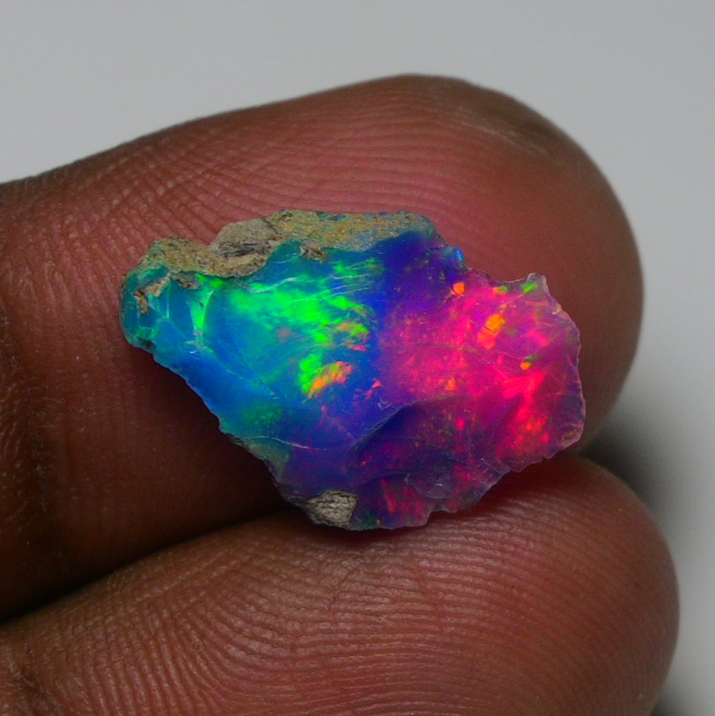 Very Rare Bi-Color Opal Rough 3.10 Cts Natural Ethiopian Opal Raw Jewelry Grade