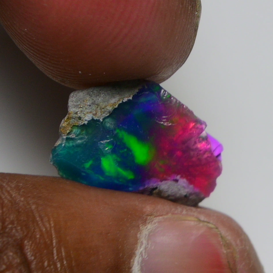 Very Rare Bi-Color Opal Rough 3.80 Cts Natural Ethiopian Opal Raw Jewelry Grade