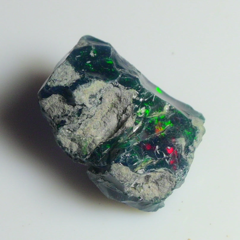 Black Opal Weight: 20.50 Carats | Natural Black Ethiopian Opal Rough - Ready for Cutting & Jewelry