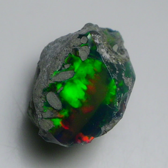 Black Opal 10.90 Carats | Natural Black Ethiopian Opal Rough - Ready for Cutting & Jewelry!