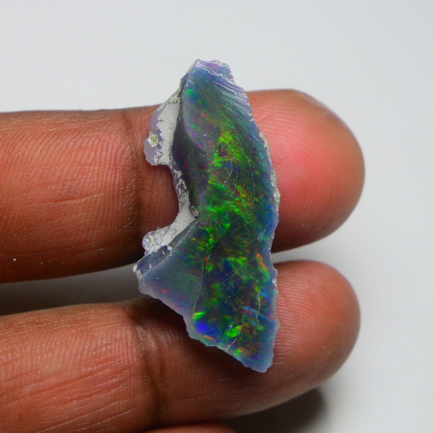 Black Opal 9.70 Carats | Natural Black Ethiopian Opal Rough - Ready for Cutting & Jewelry!