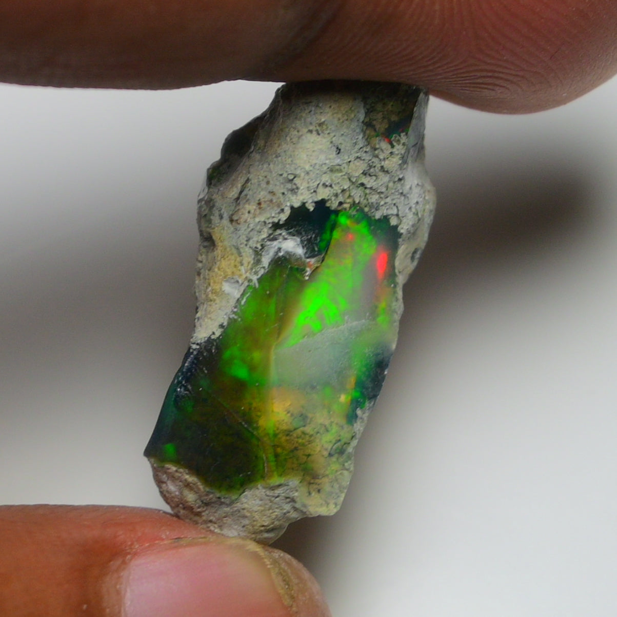 Black Opal 15.90 Carats | Natural Black Ethiopian Opal Rough - Ready for Cutting & Jewelry!