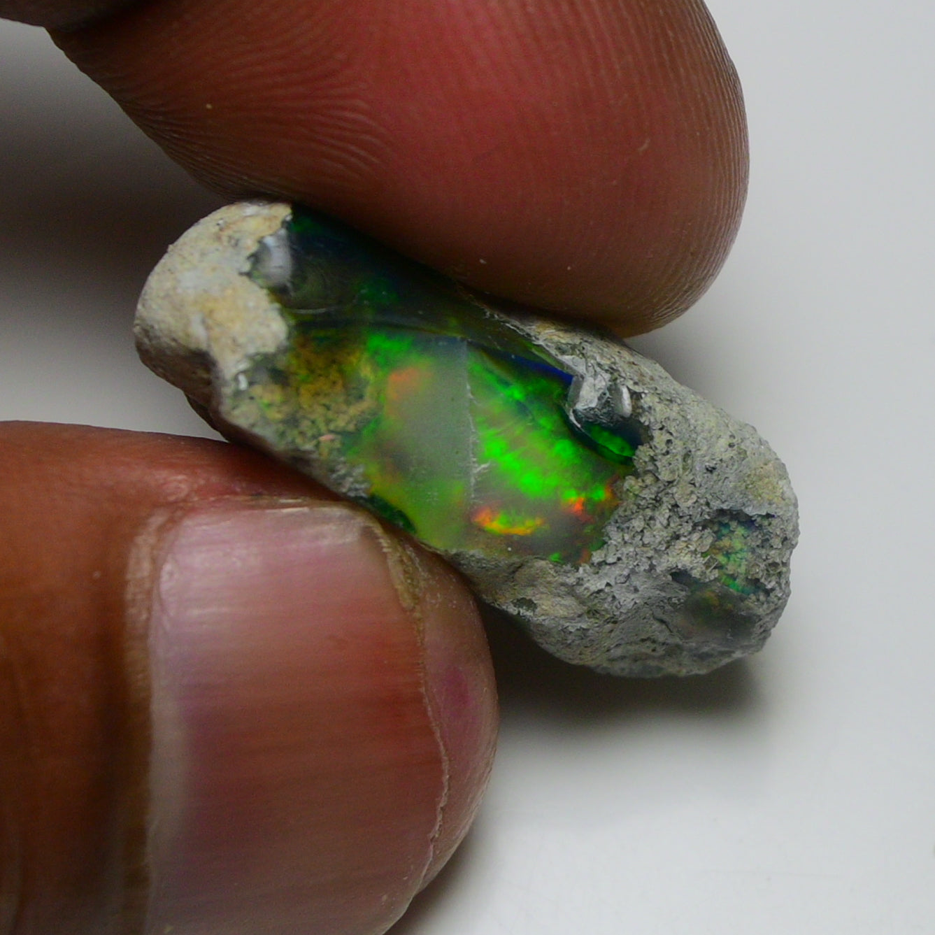 Black Opal 15.90 Carats | Natural Black Ethiopian Opal Rough - Ready for Cutting & Jewelry!