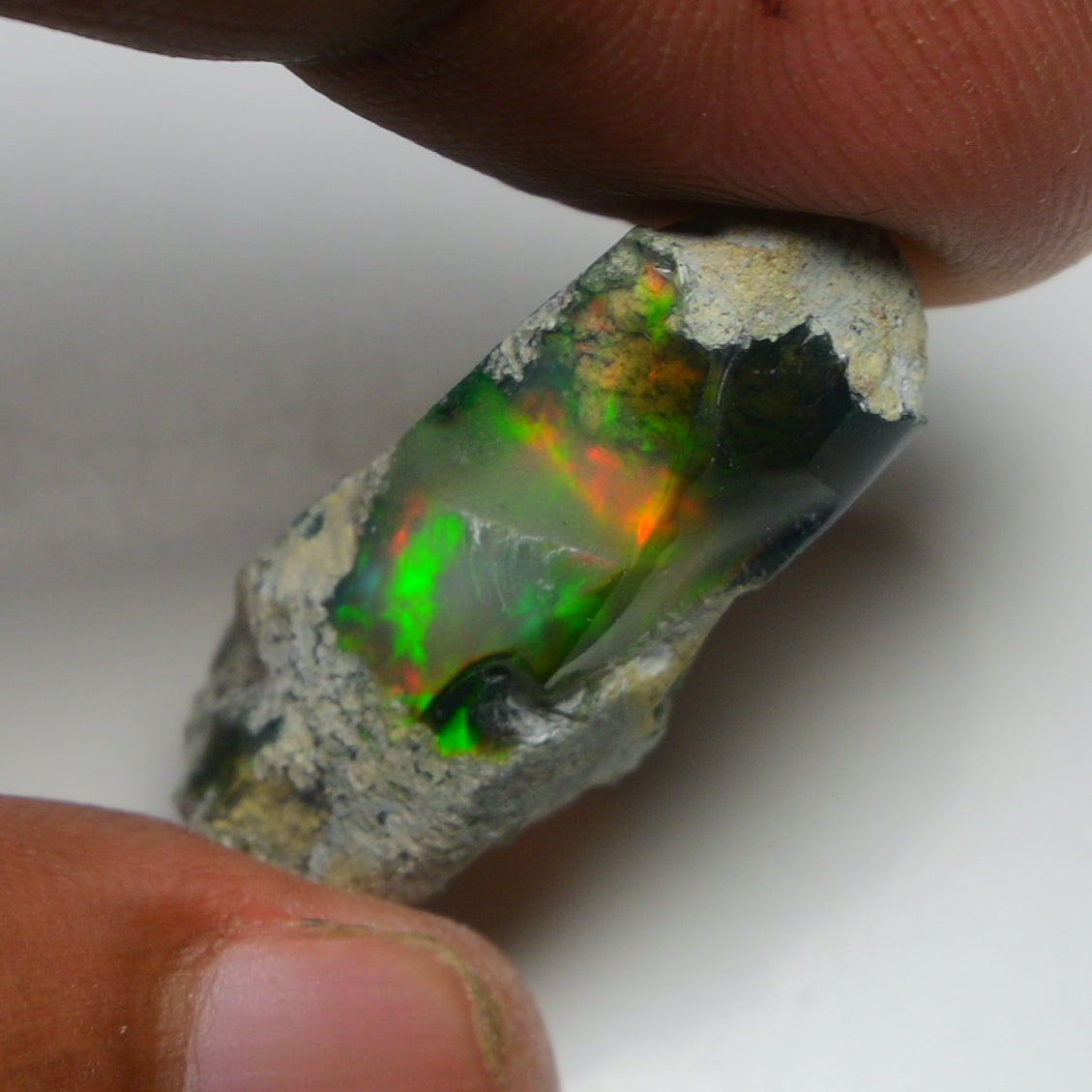Black Opal 15.90 Carats | Natural Black Ethiopian Opal Rough - Ready for Cutting & Jewelry!