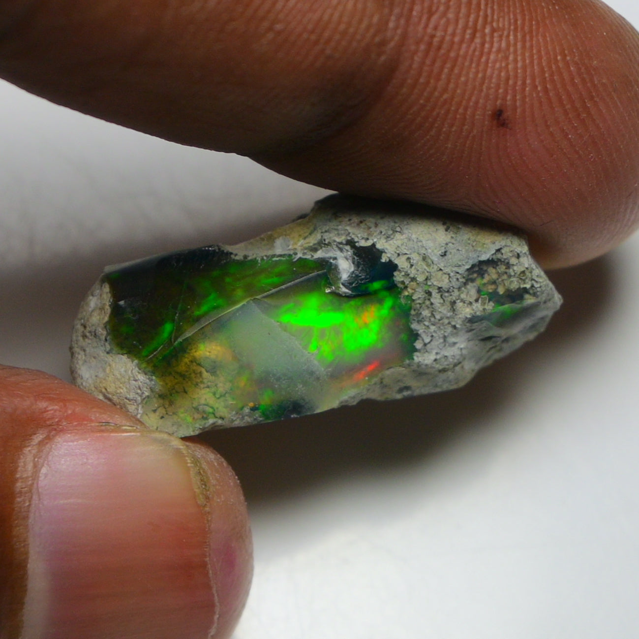 Black Opal 15.90 Carats | Natural Black Ethiopian Opal Rough - Ready for Cutting & Jewelry!