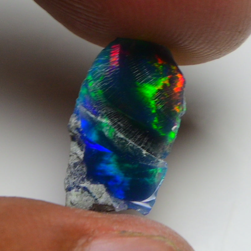 Black Opal 2.85 Carats | Natural Black Ethiopian Opal Rough - Ready for Cutting & Jewelry!
