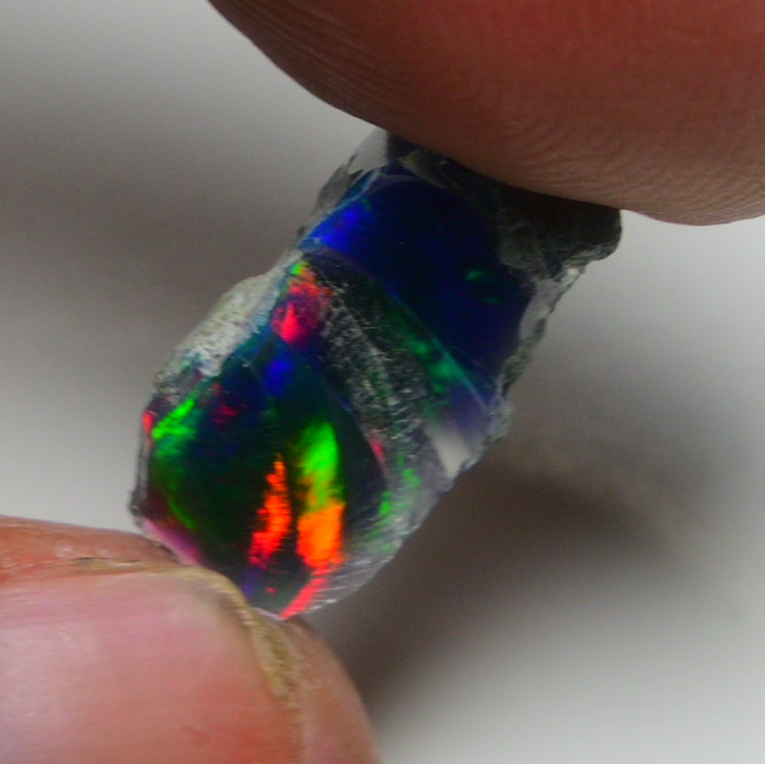 Black Opal 2.85 Carats | Natural Black Ethiopian Opal Rough - Ready for Cutting & Jewelry!