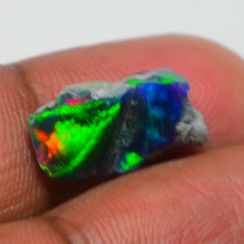 Black Opal 2.85 Carats | Natural Black Ethiopian Opal Rough - Ready for Cutting & Jewelry!