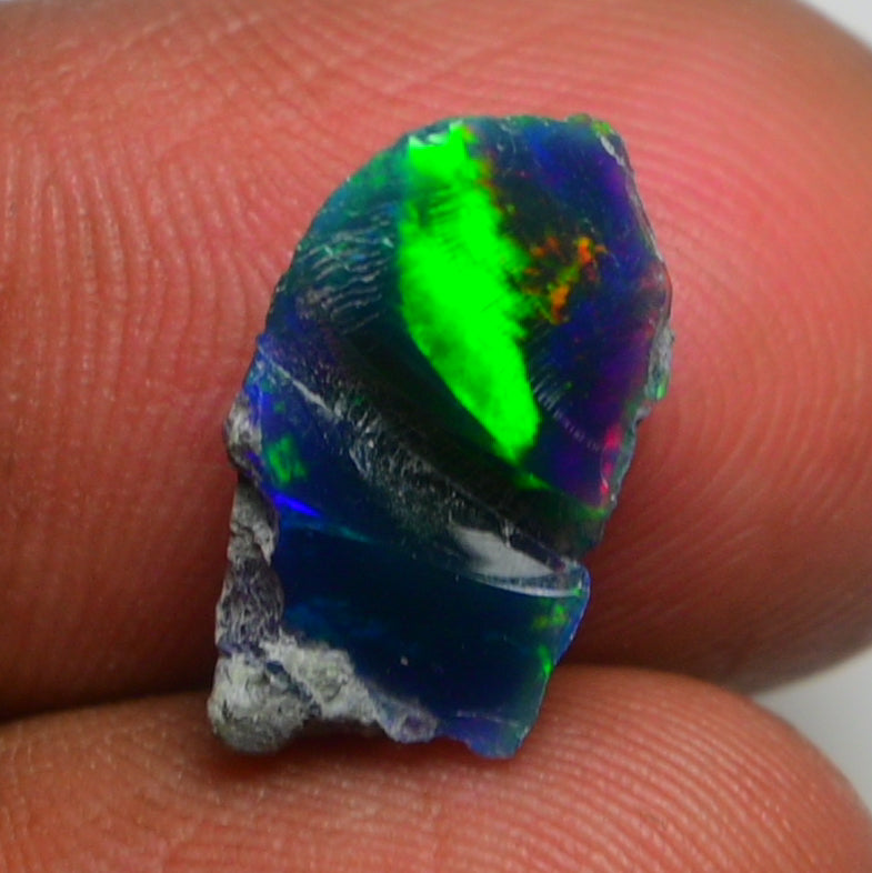 Black Opal 2.85 Carats | Natural Black Ethiopian Opal Rough - Ready for Cutting & Jewelry!