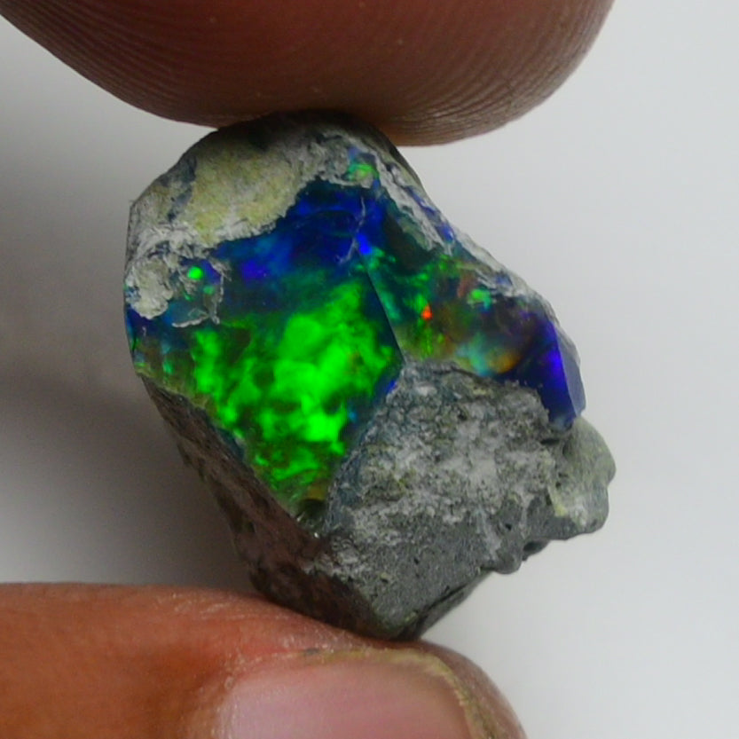 Black Opal 8.90 Carats | Natural Black Ethiopian Opal Rough - Ready for Cutting & Jewelry!