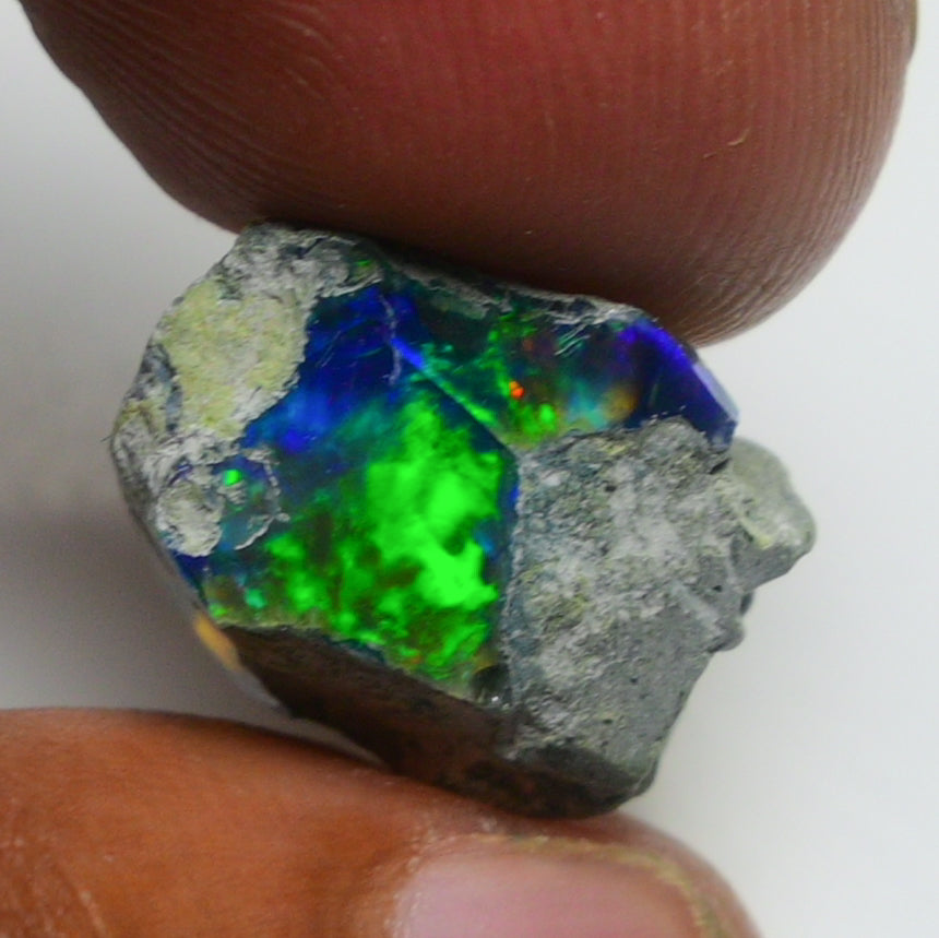 Black Opal 8.90 Carats | Natural Black Ethiopian Opal Rough - Ready for Cutting & Jewelry!