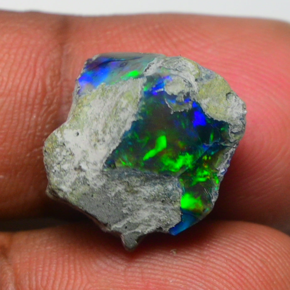 Black Opal 8.90 Carats | Natural Black Ethiopian Opal Rough - Ready for Cutting & Jewelry!