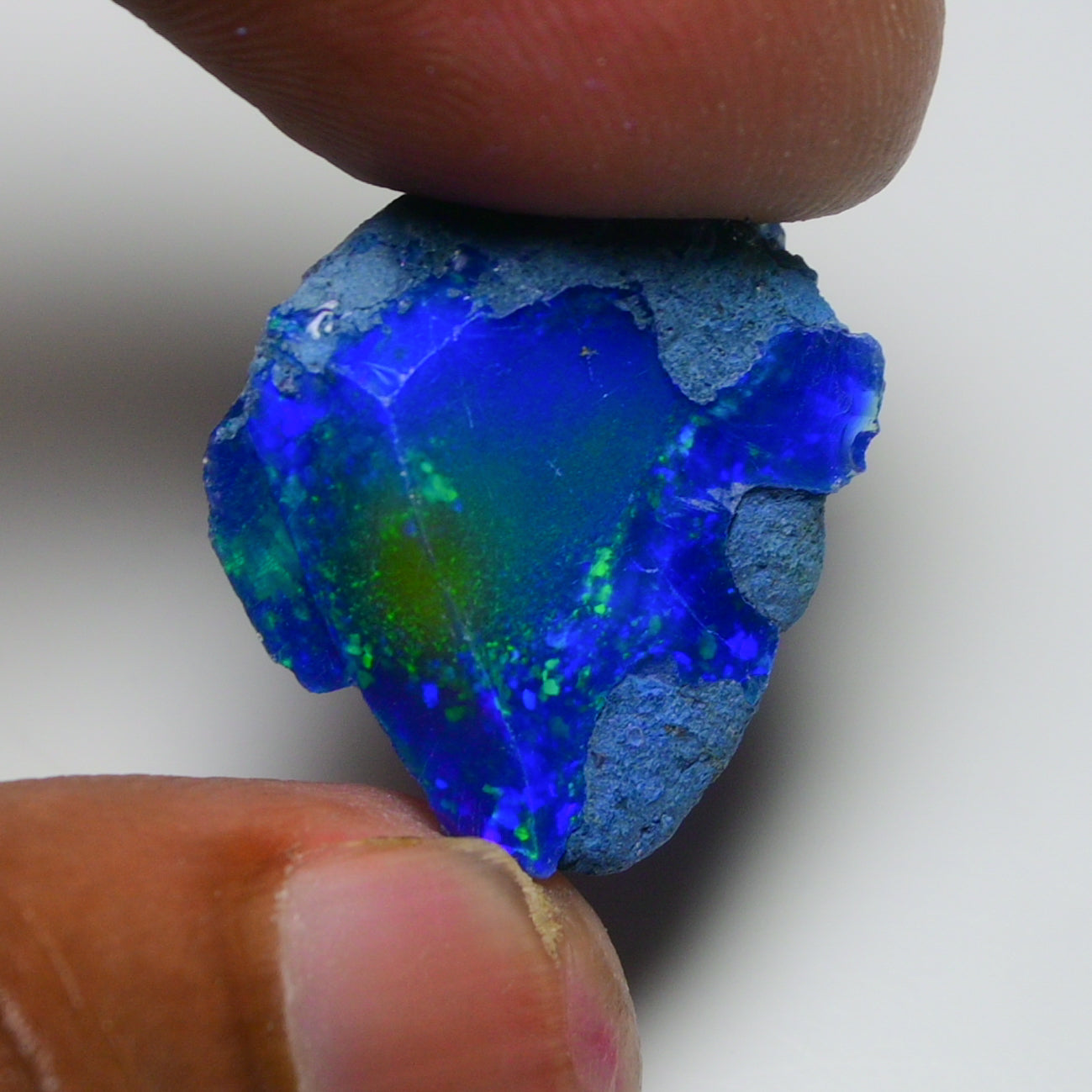 Rare Blue Opal 16.80 Carats | Natural Blue Ethiopian Opal Rough - Ready for Cutting & Jewelry!