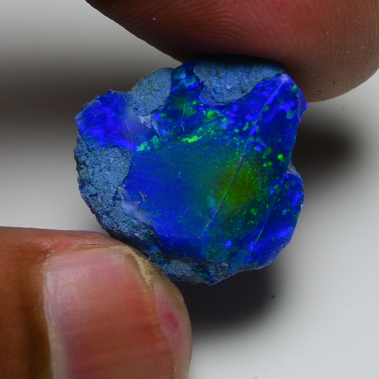 Rare Blue Opal 16.80 Carats | Natural Blue Ethiopian Opal Rough - Ready for Cutting & Jewelry!