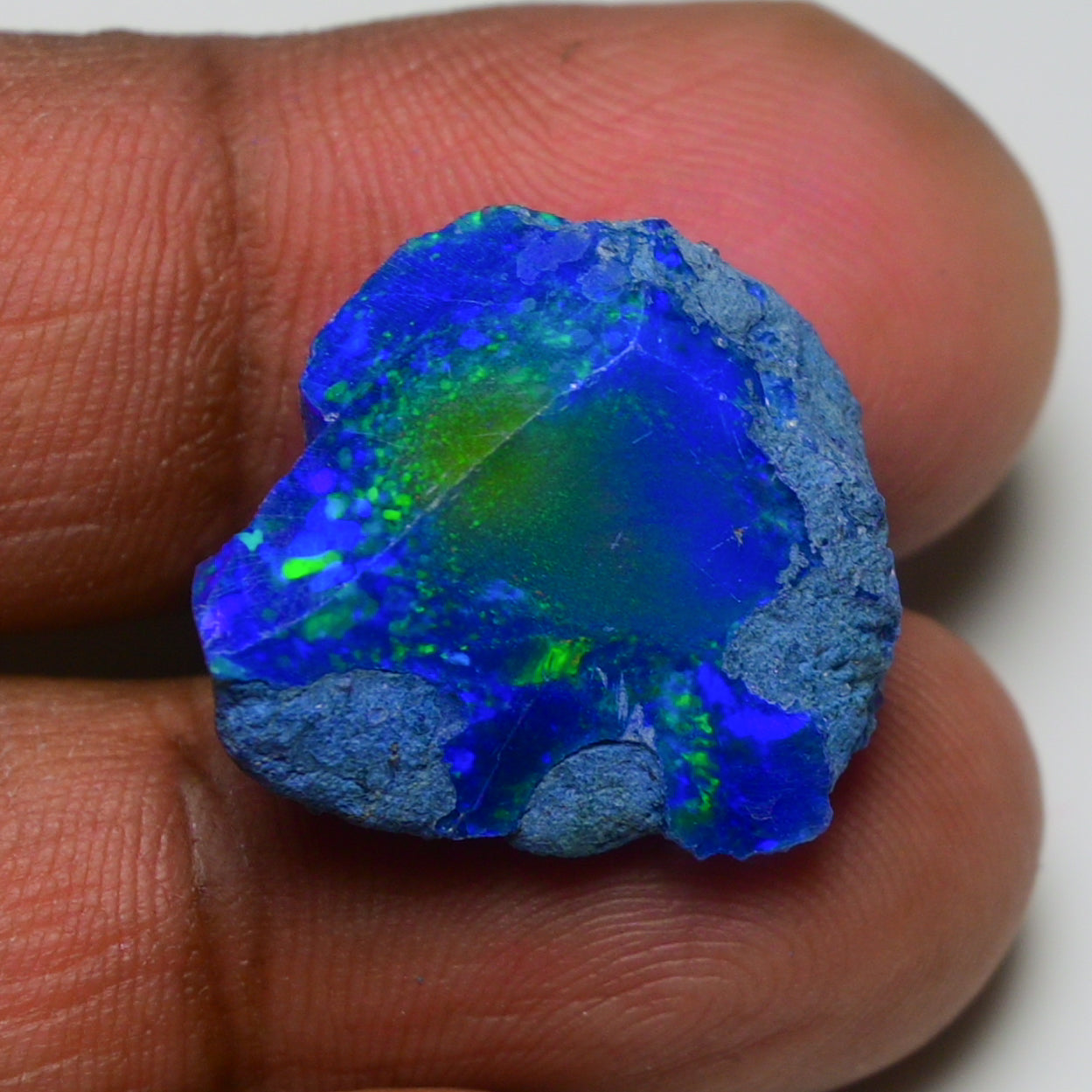 Rare Blue Opal 16.80 Carats | Natural Blue Ethiopian Opal Rough - Ready for Cutting & Jewelry!