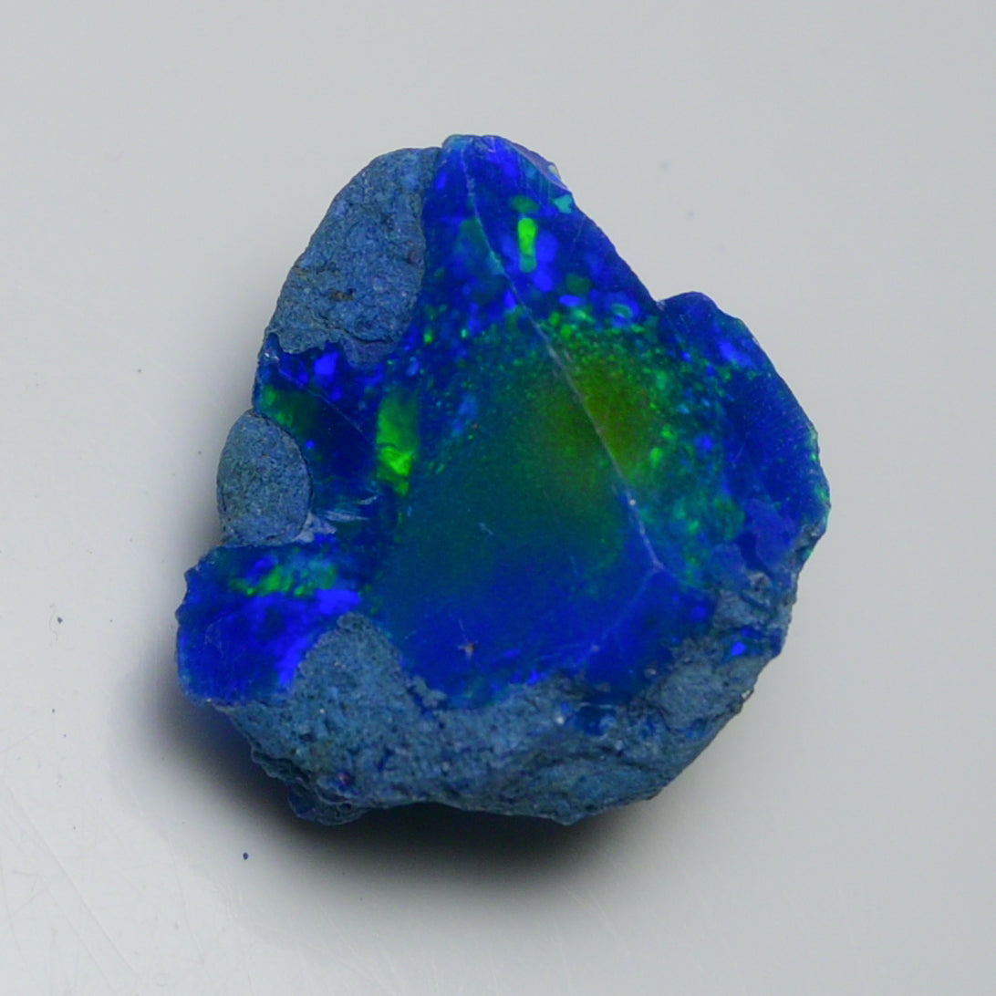 Rare Blue Opal 16.80 Carats | Natural Blue Ethiopian Opal Rough - Ready for Cutting & Jewelry!