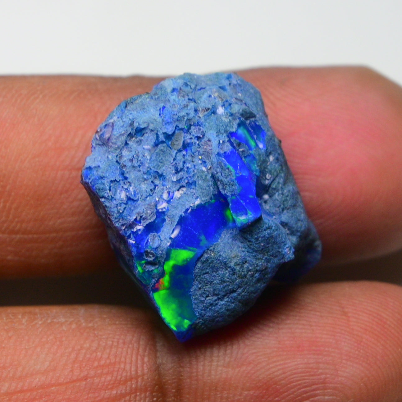 Rare Blue Opal 26.20 Carats | Natural Blue Ethiopian Opal Rough - Ready for Cutting & Jewelry!