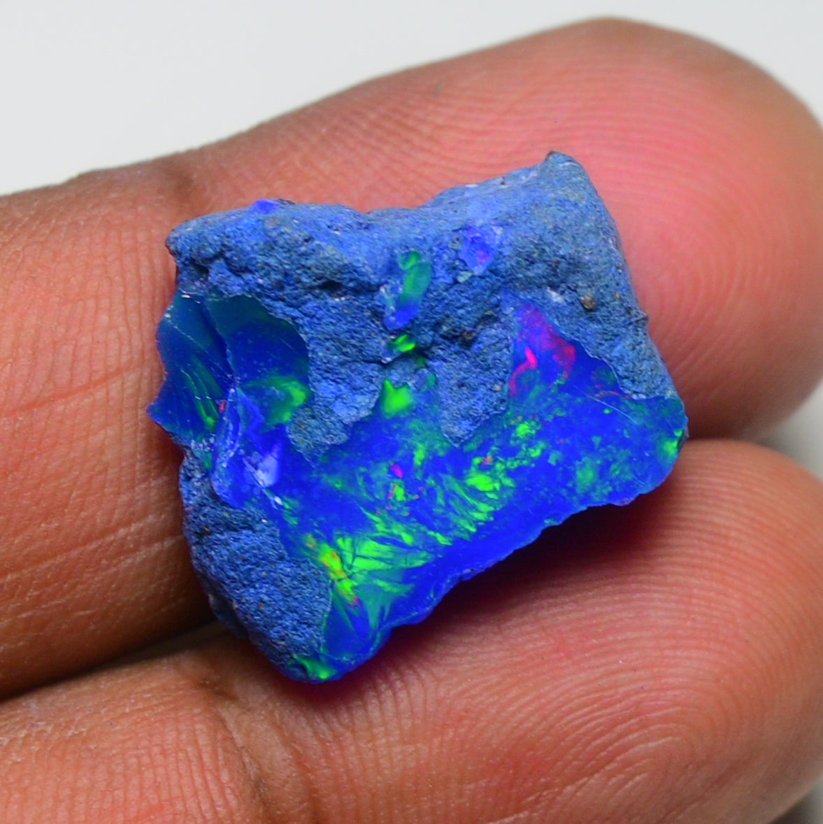 Rare Blue Opal 12.70 Carats | Natural Blue Ethiopian Opal Rough - Ready for Cutting & Jewelry!