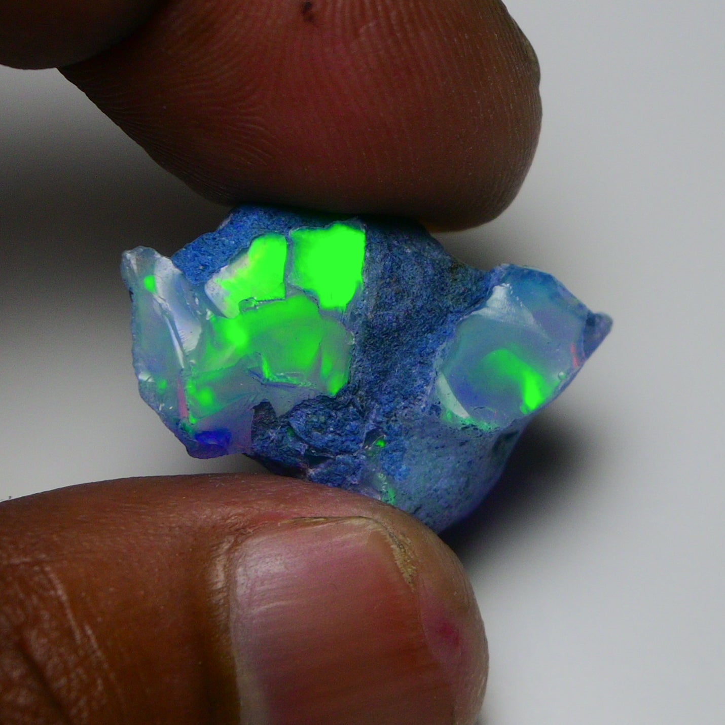 Rare Blue Opal 22.50 Carats | Natural Blue Ethiopian Opal Rough - Ready for Cutting & Jewelry!
