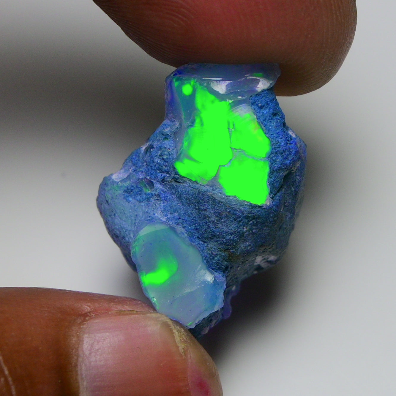 Rare Blue Opal 22.50 Carats | Natural Blue Ethiopian Opal Rough - Ready for Cutting & Jewelry!