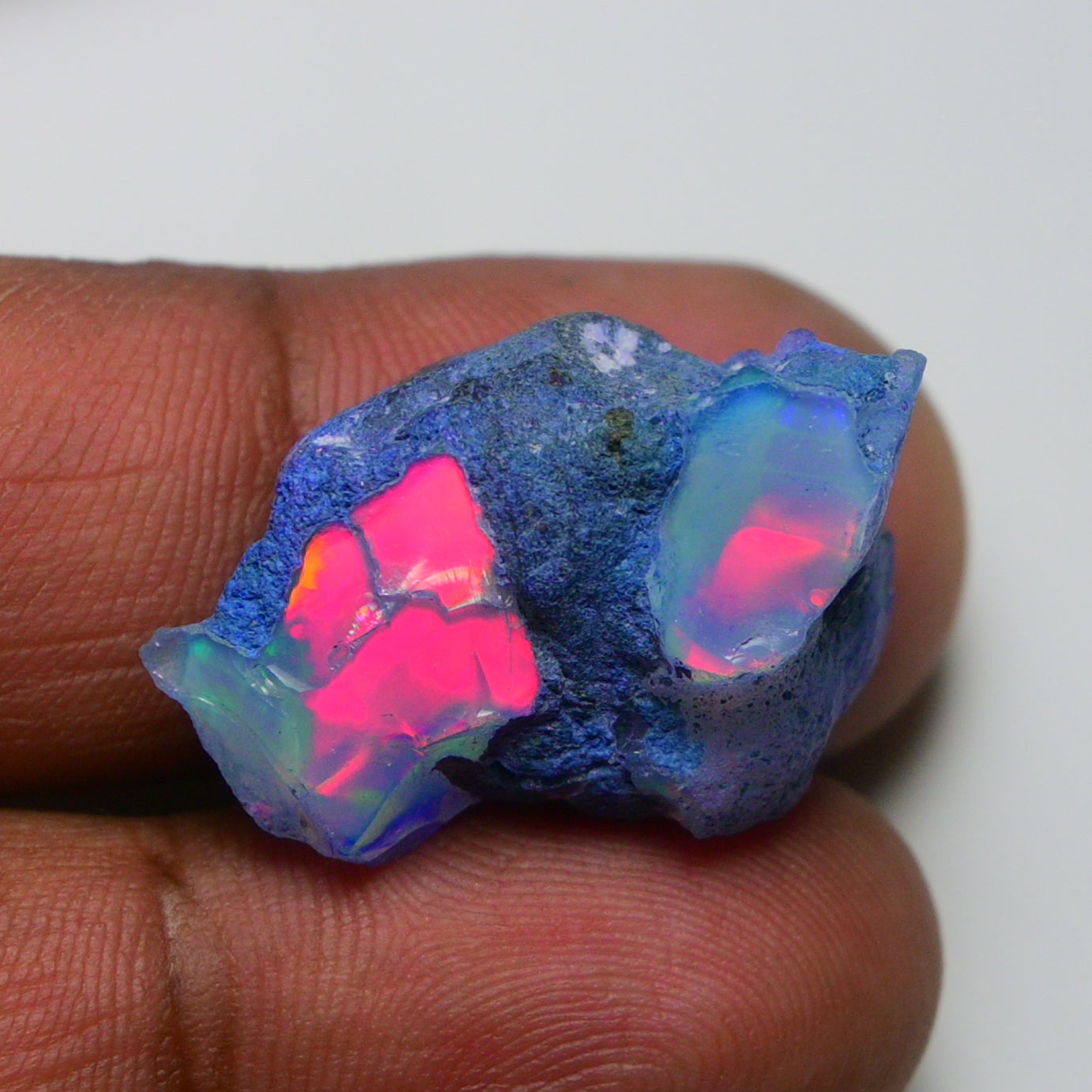 Rare Blue Opal 22.50 Carats | Natural Blue Ethiopian Opal Rough - Ready for Cutting & Jewelry!