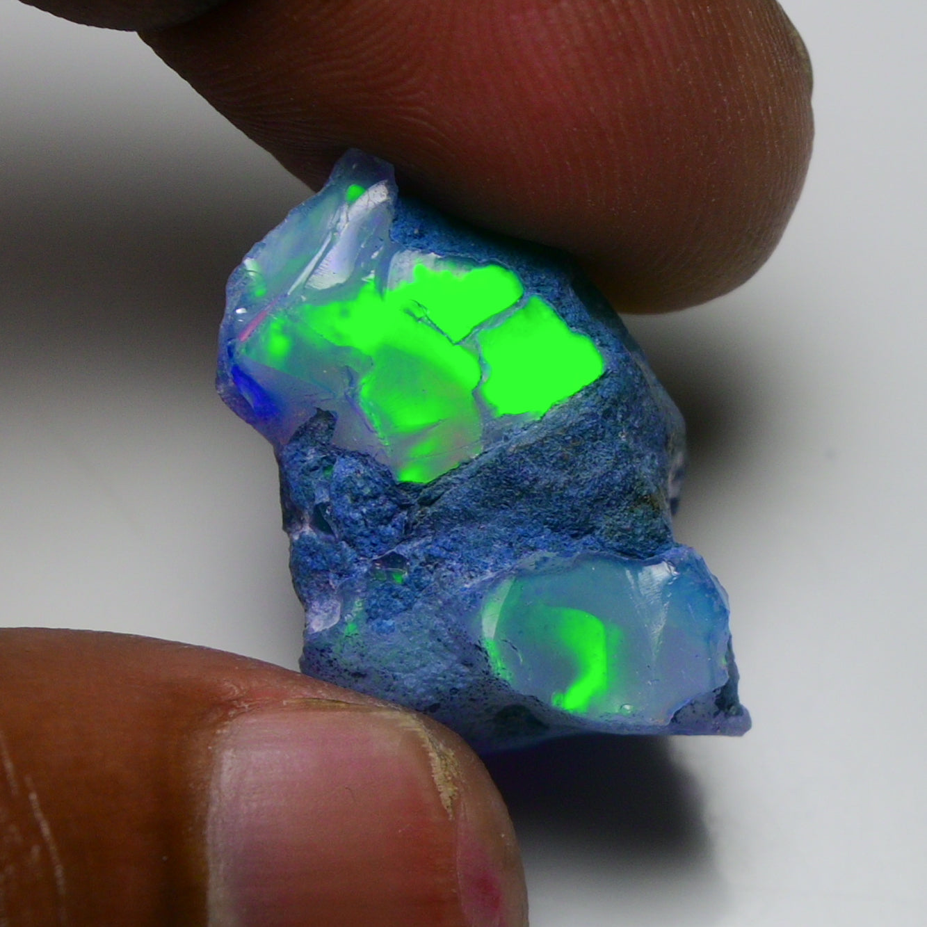 Rare Blue Opal 22.50 Carats | Natural Blue Ethiopian Opal Rough - Ready for Cutting & Jewelry!