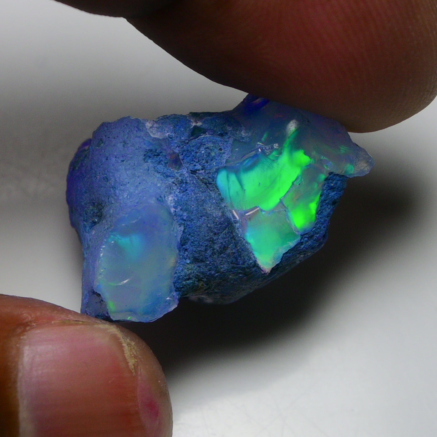 Rare Blue Opal 22.50 Carats | Natural Blue Ethiopian Opal Rough - Ready for Cutting & Jewelry!