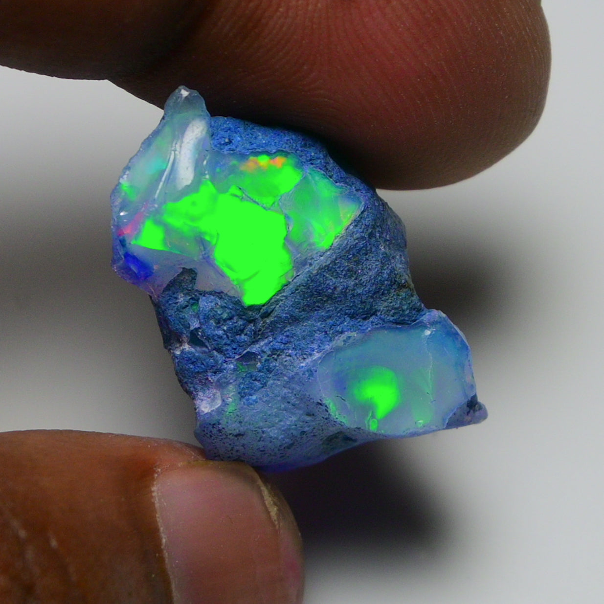Rare Blue Opal 22.50 Carats | Natural Blue Ethiopian Opal Rough - Ready for Cutting & Jewelry!