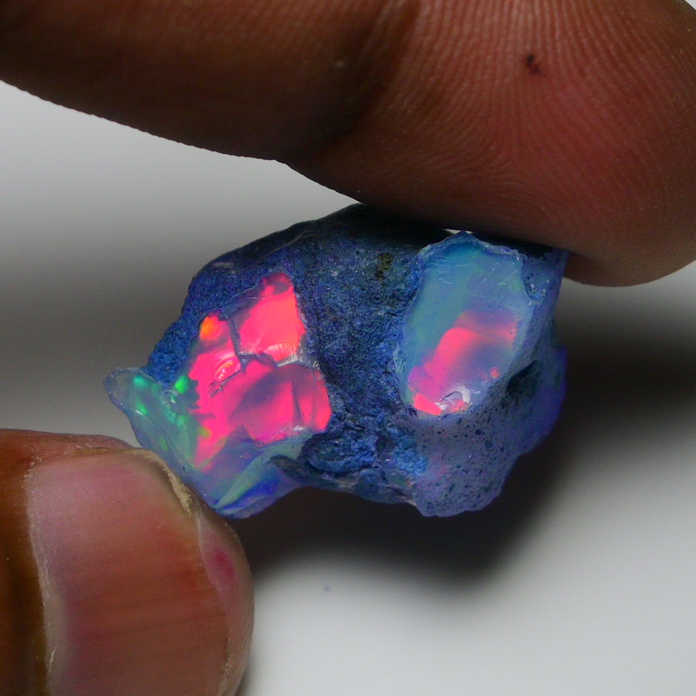Rare Blue Opal 22.50 Carats | Natural Blue Ethiopian Opal Rough - Ready for Cutting & Jewelry!