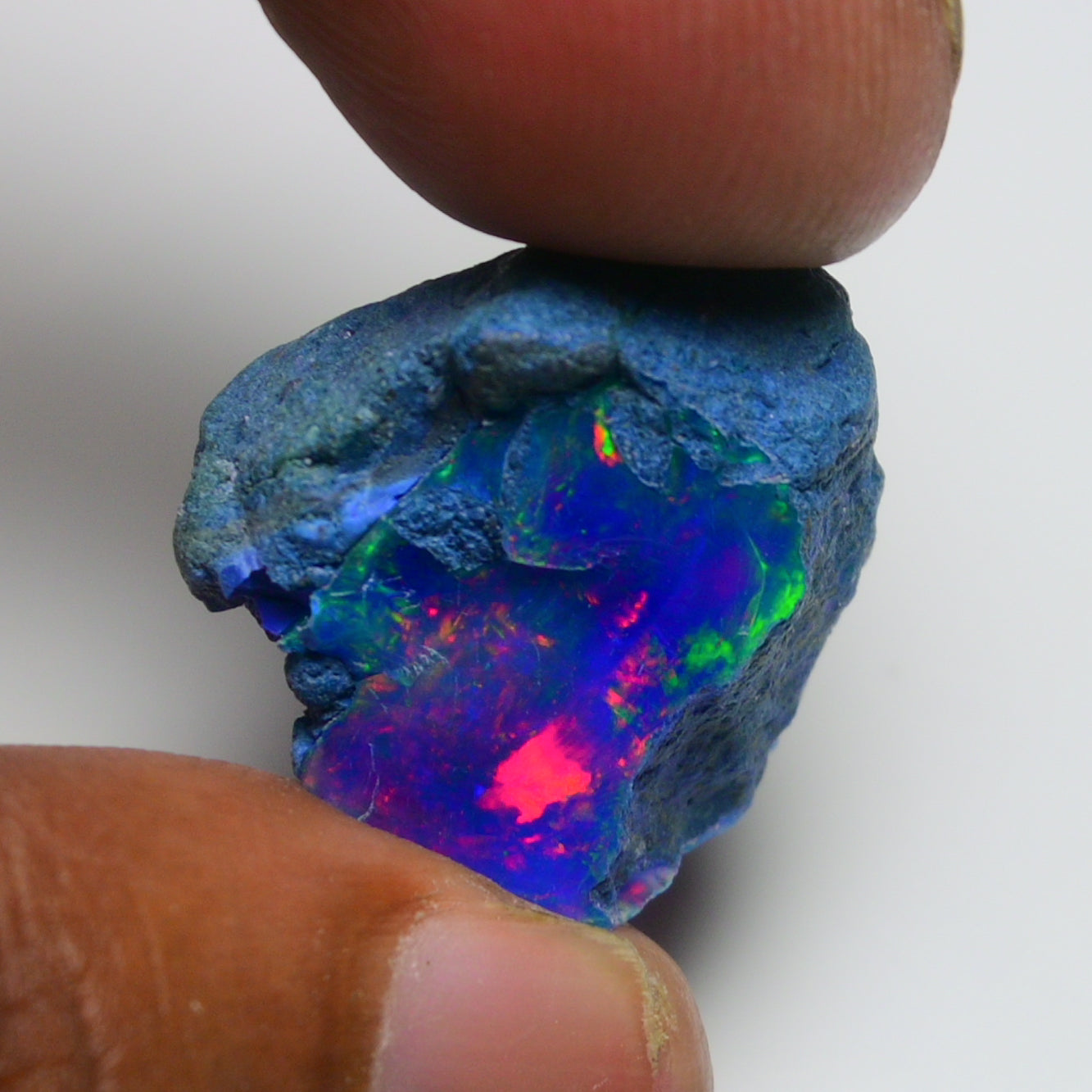 Rare Blue Opal 21.60 Carats | Natural Blue Ethiopian Opal Rough - Ready for Cutting & Jewelry!