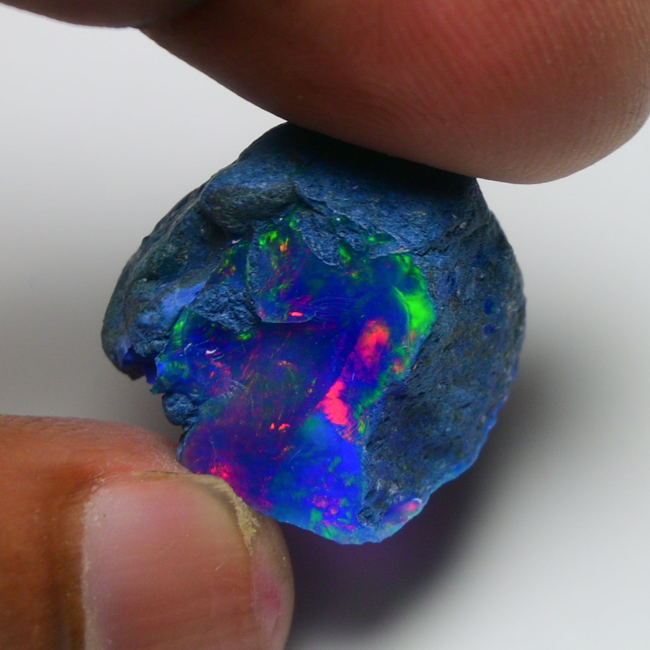 Rare Blue Opal 21.60 Carats | Natural Blue Ethiopian Opal Rough - Ready for Cutting & Jewelry!