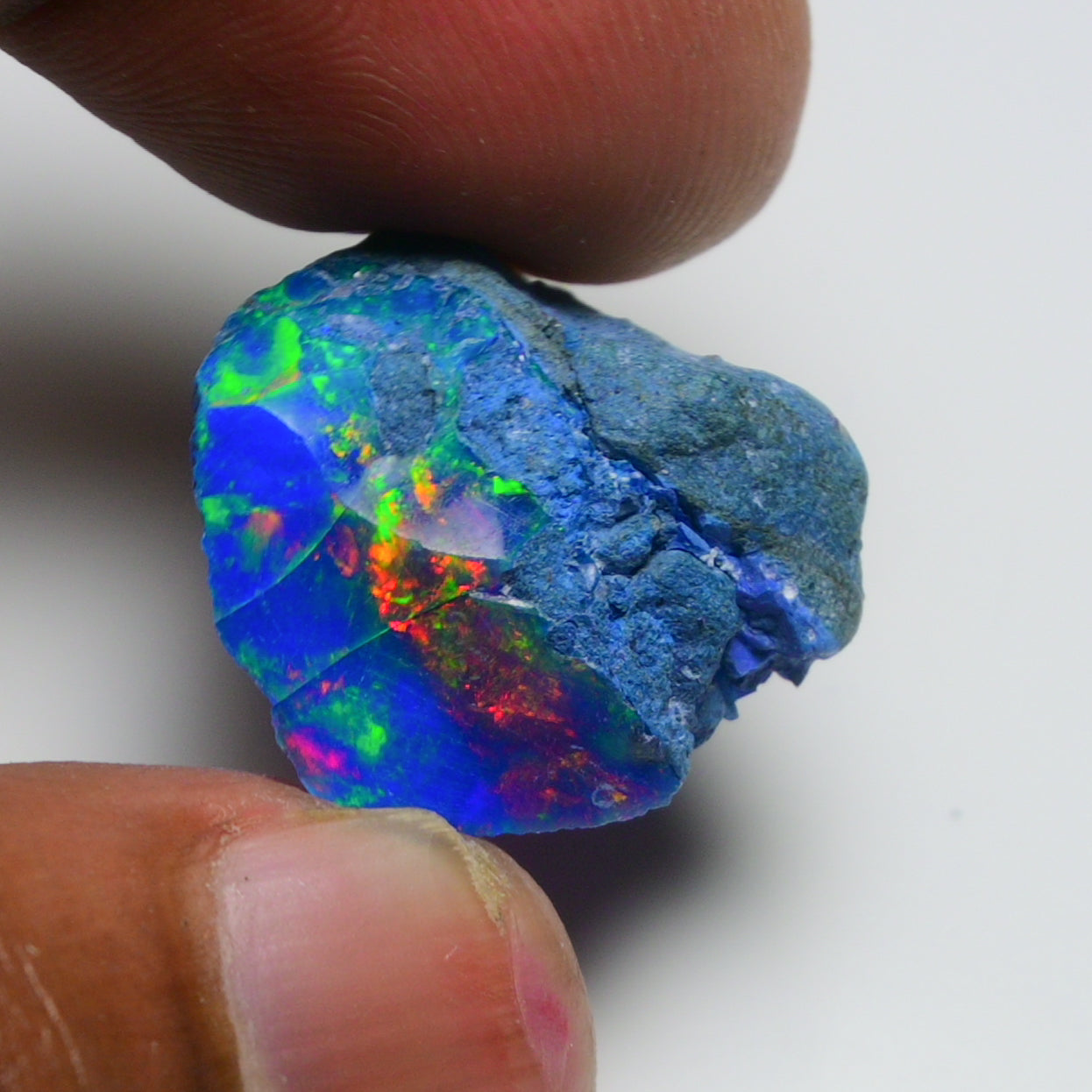 Rare Blue Opal 21.60 Carats | Natural Blue Ethiopian Opal Rough - Ready for Cutting & Jewelry!