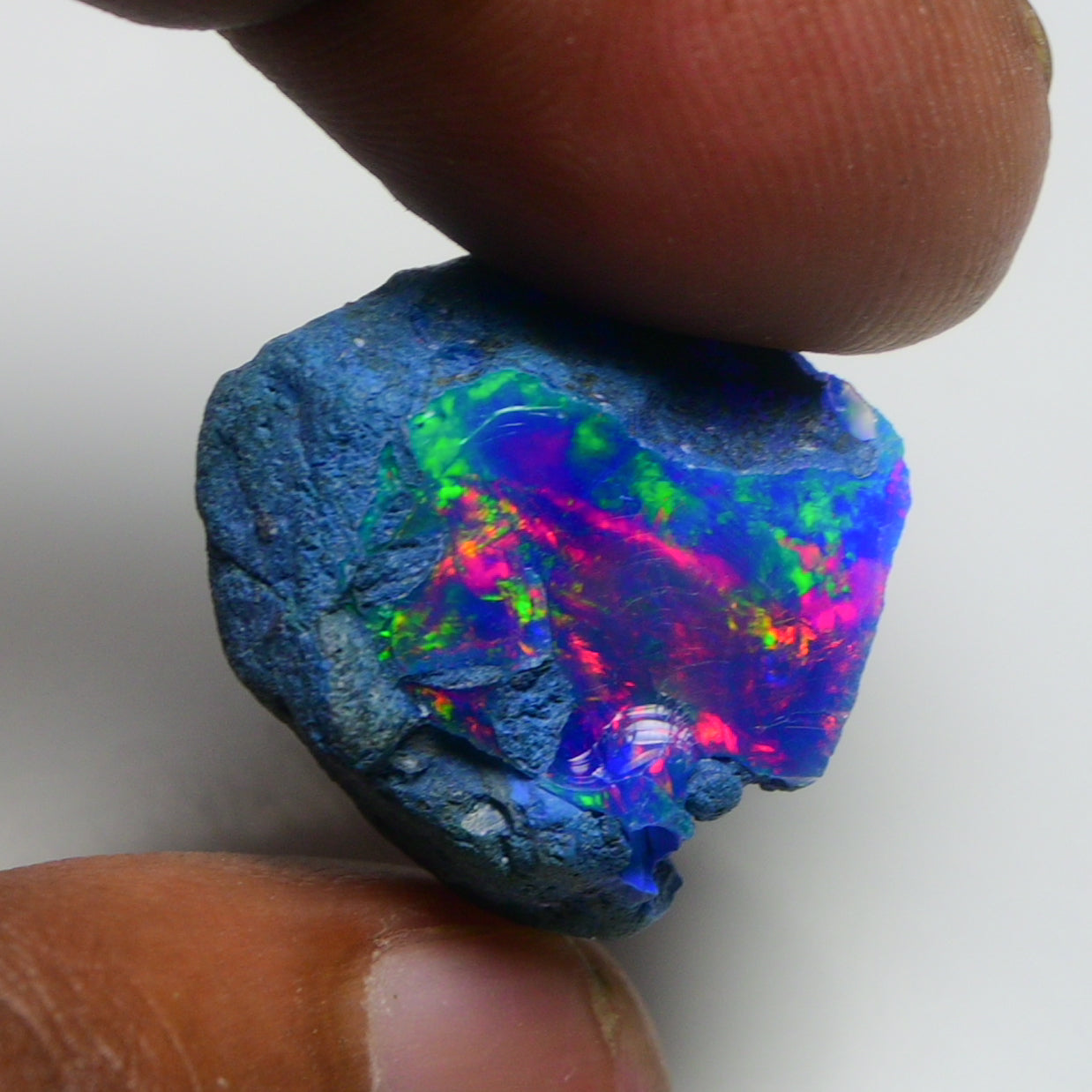Rare Blue Opal 21.60 Carats | Natural Blue Ethiopian Opal Rough - Ready for Cutting & Jewelry!