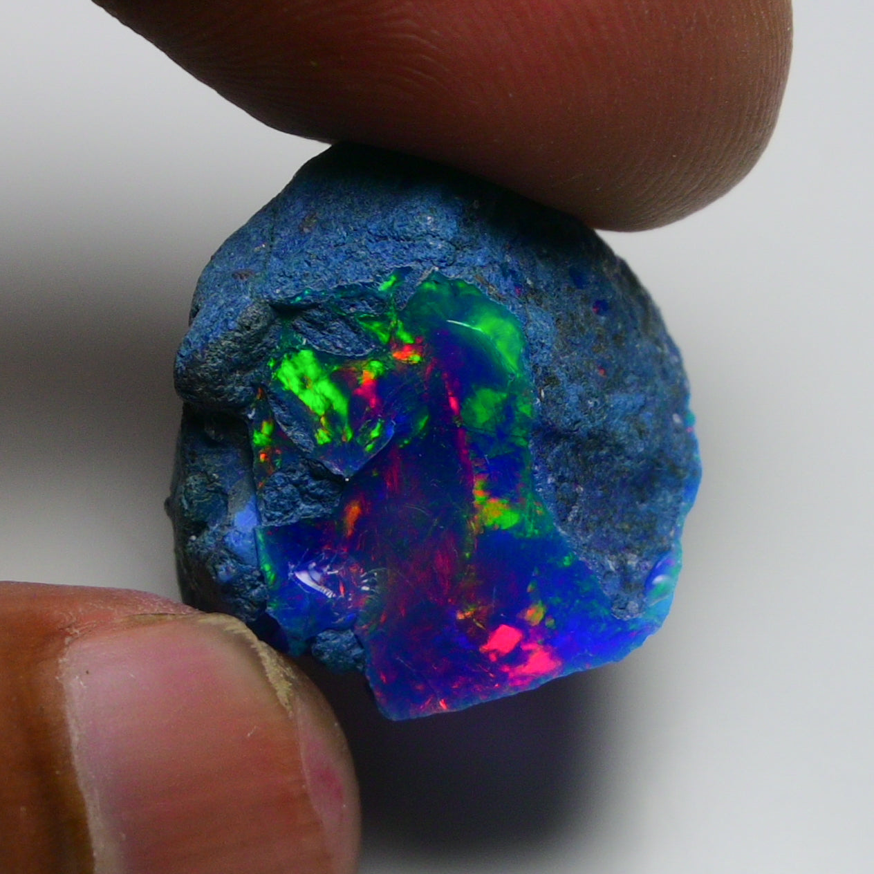 Rare Blue Opal 21.60 Carats | Natural Blue Ethiopian Opal Rough - Ready for Cutting & Jewelry!
