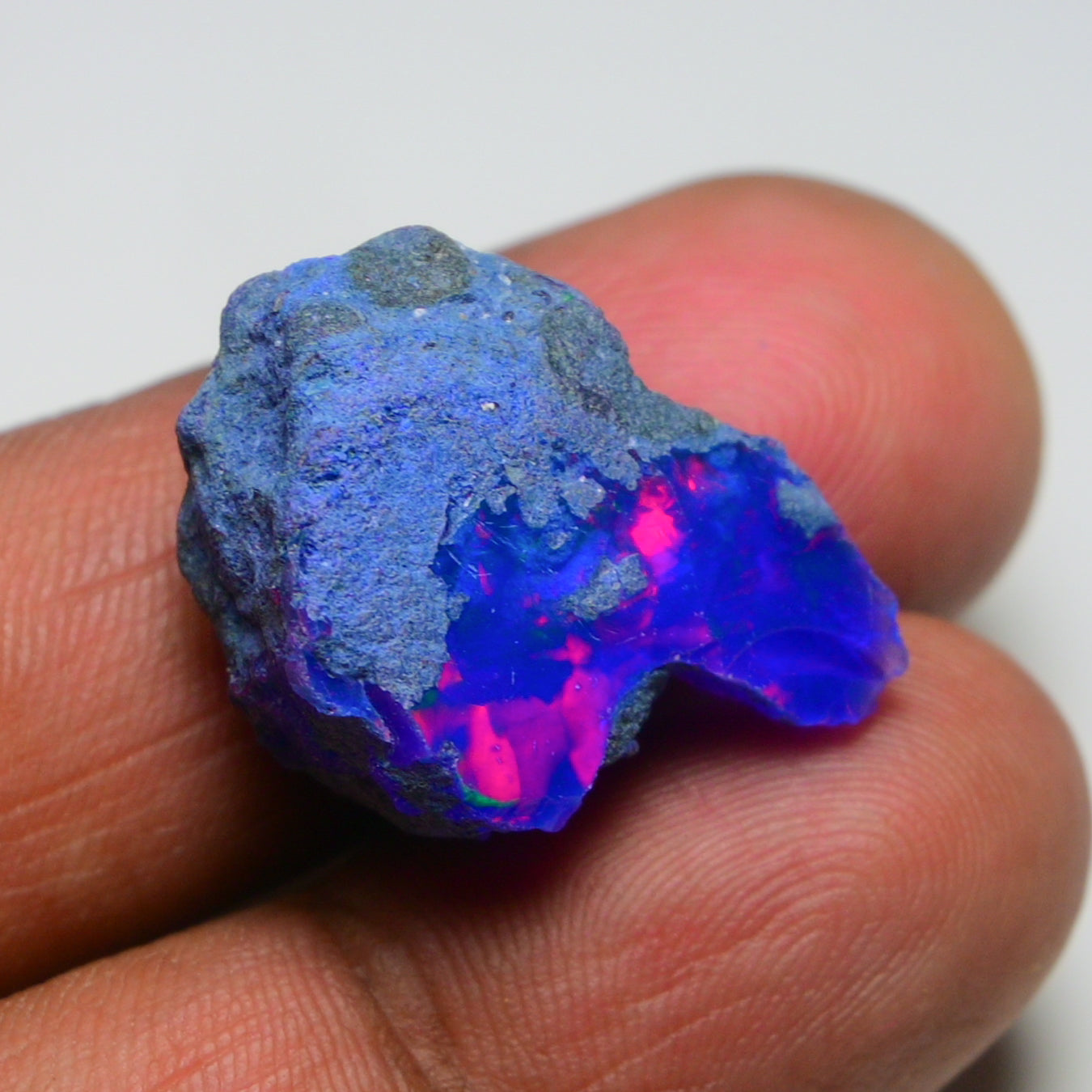 Rare Blue Opal 19.20 Carats | Natural Blue Ethiopian Opal Rough - Ready for Cutting & Jewelry!