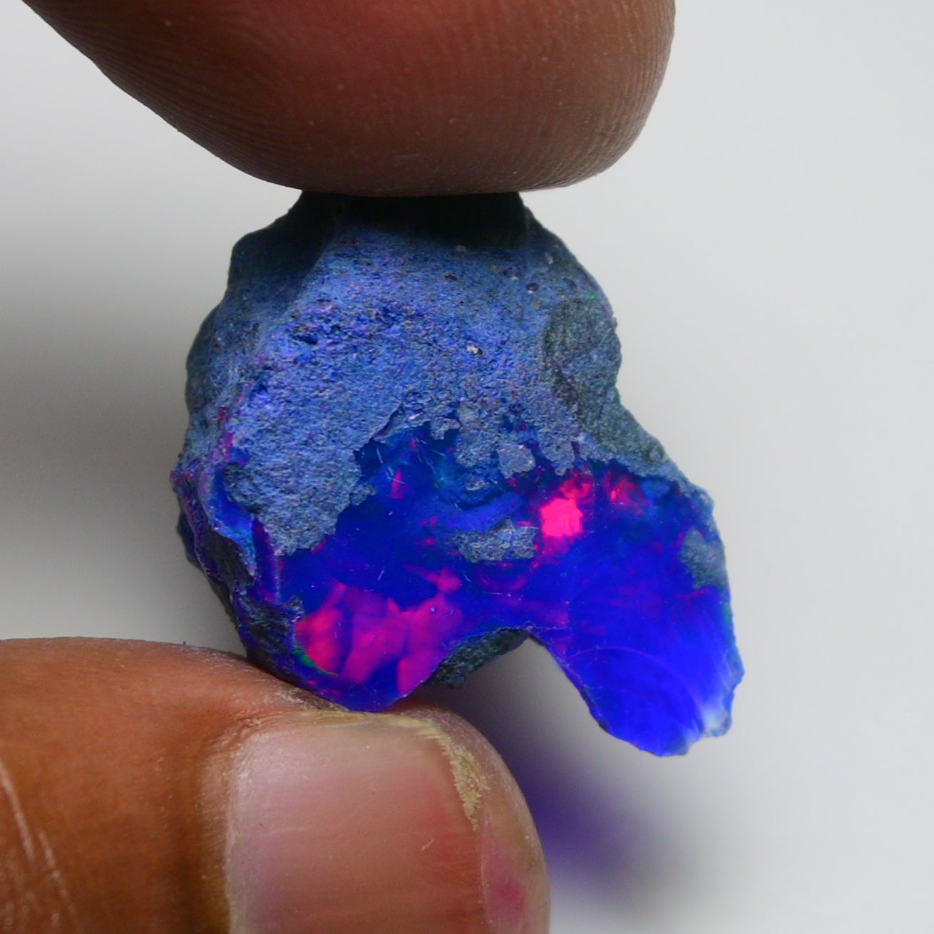 Rare Blue Opal 19.20 Carats | Natural Blue Ethiopian Opal Rough - Ready for Cutting & Jewelry!