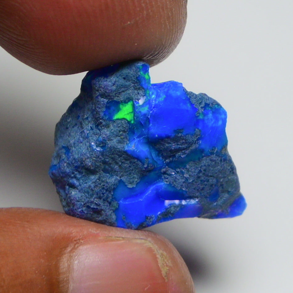 Rare Blue Opal 12.10 Carats | Natural Blue Ethiopian Opal Rough - Ready for Cutting & Jewelry!