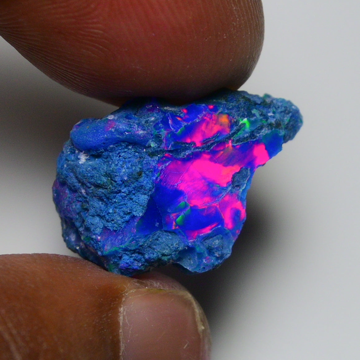 Rare Blue Opal 12.80 Carats | Natural Blue Ethiopian Opal Rough - Ready for Cutting & Jewelry!