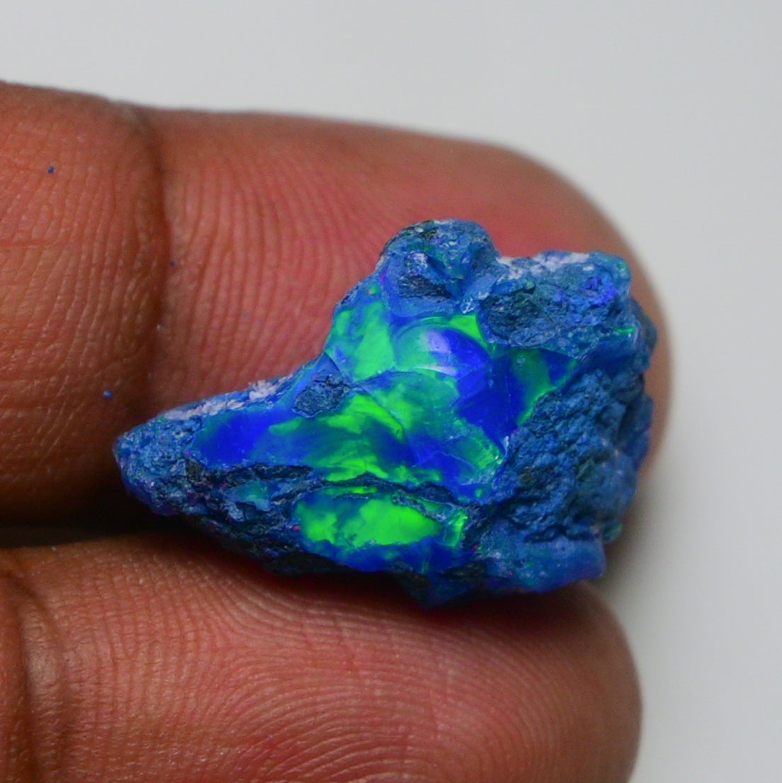 Rare Blue Opal 12.80 Carats | Natural Blue Ethiopian Opal Rough - Ready for Cutting & Jewelry!