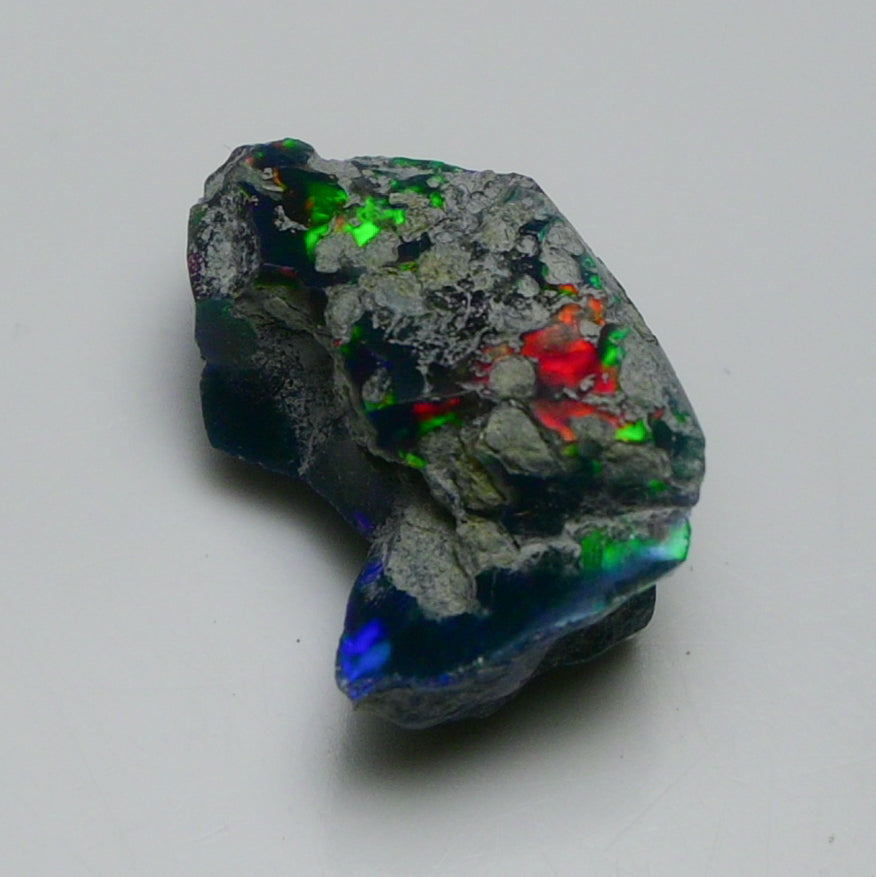 Black Opal 7.90 Carats | Natural Black Ethiopian Opal Rough - Ready for Cutting & Jewelry!