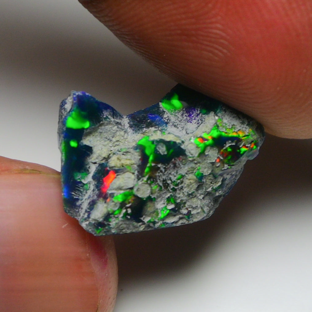 Black Opal 7.90 Carats | Natural Black Ethiopian Opal Rough - Ready for Cutting & Jewelry!