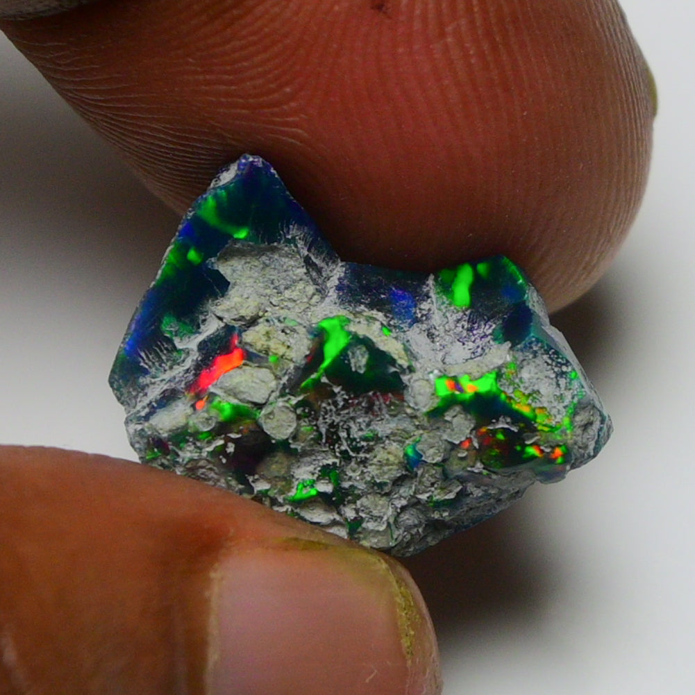 Black Opal 7.90 Carats | Natural Black Ethiopian Opal Rough - Ready for Cutting & Jewelry!