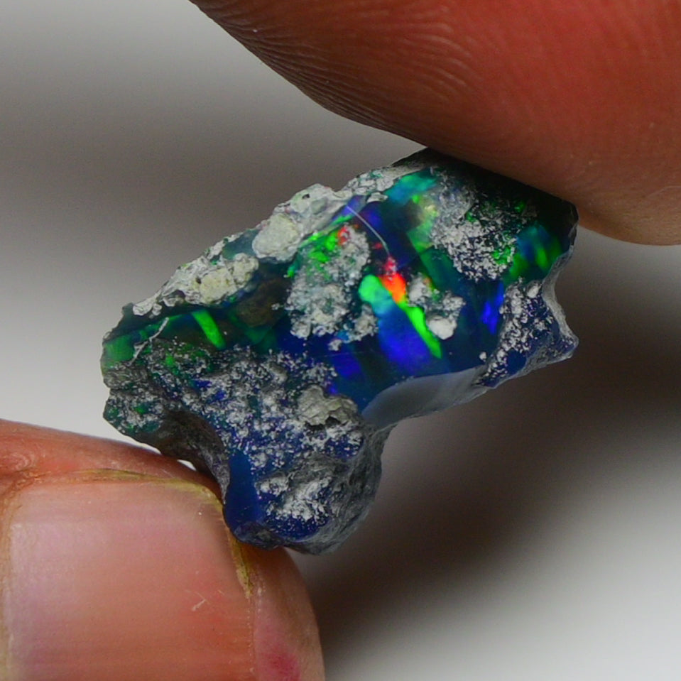 Black Opal 7.90 Carats | Natural Black Ethiopian Opal Rough - Ready for Cutting & Jewelry!